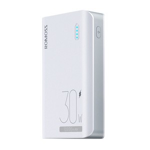 Maitinimo baterija "Romoss Sense 4S Pro" 10000 mAh, 30 W (balta)