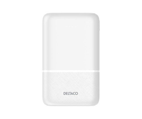 Išorinė baterija DELTACO, 10 000 mAh, 2x USB-A, 1x USB-C, baltos sp. / PB-C1005