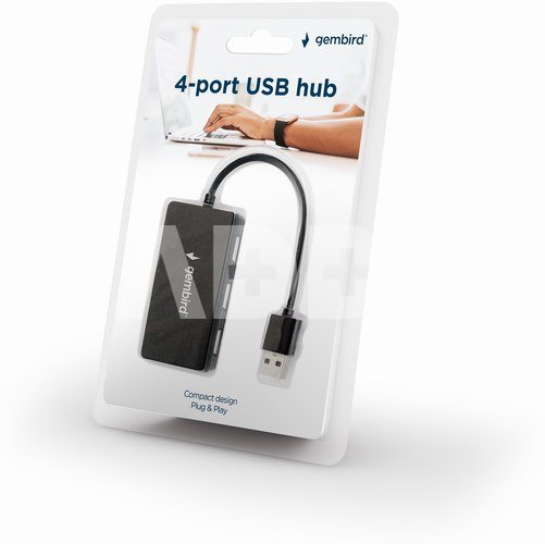Gembird 4-port USB hub UHB-U2P4-04 Black