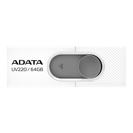 ADATA | UV220 | 64 GB | USB 2.0 | White/Gray