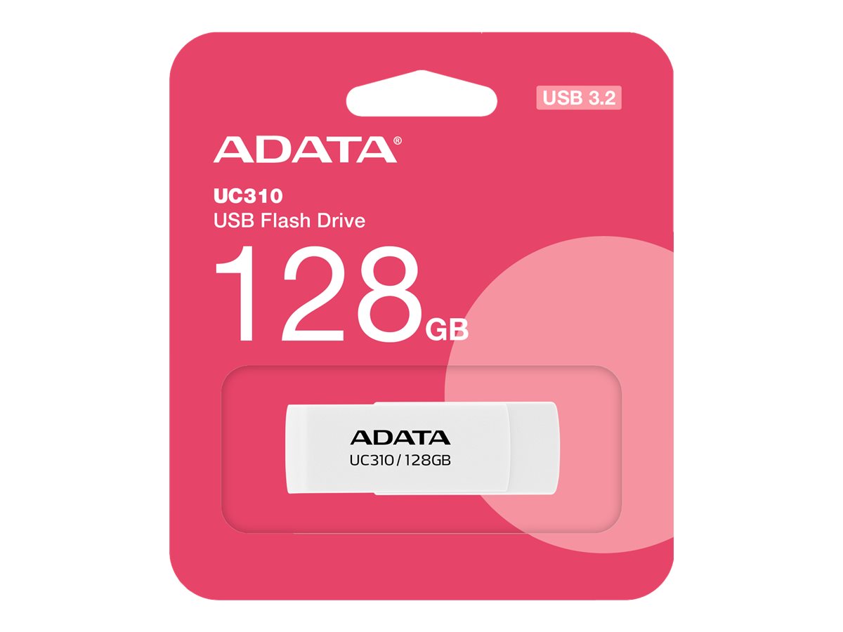 ADATA | USB Flash Drive | UC310 | 128 GB | USB 3.2 Gen1 | White