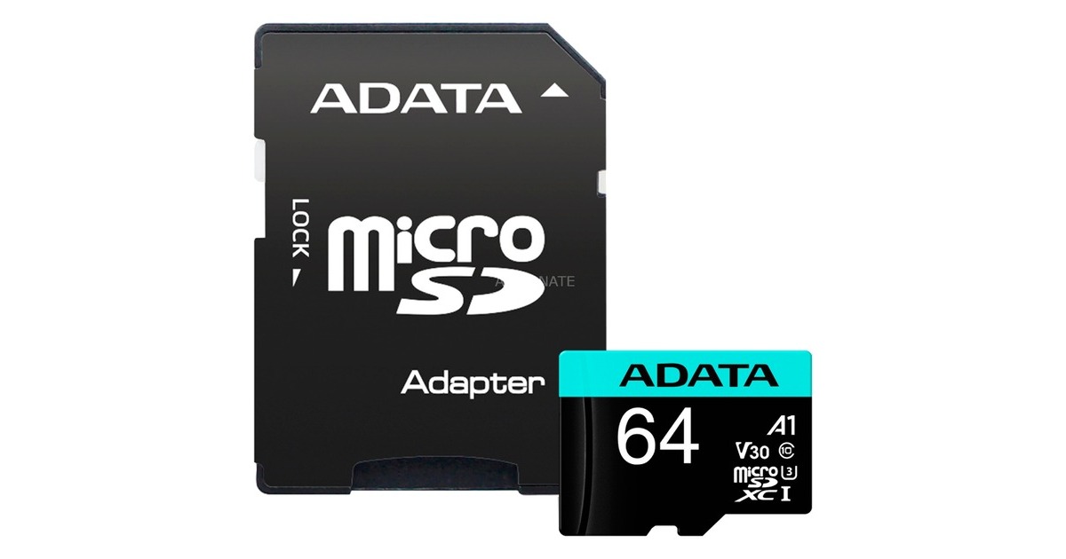 ADATA | Premier Pro UHS-I U3 V30S | 64 GB | MicroSDXC | Flash memory class 10 | Adapter