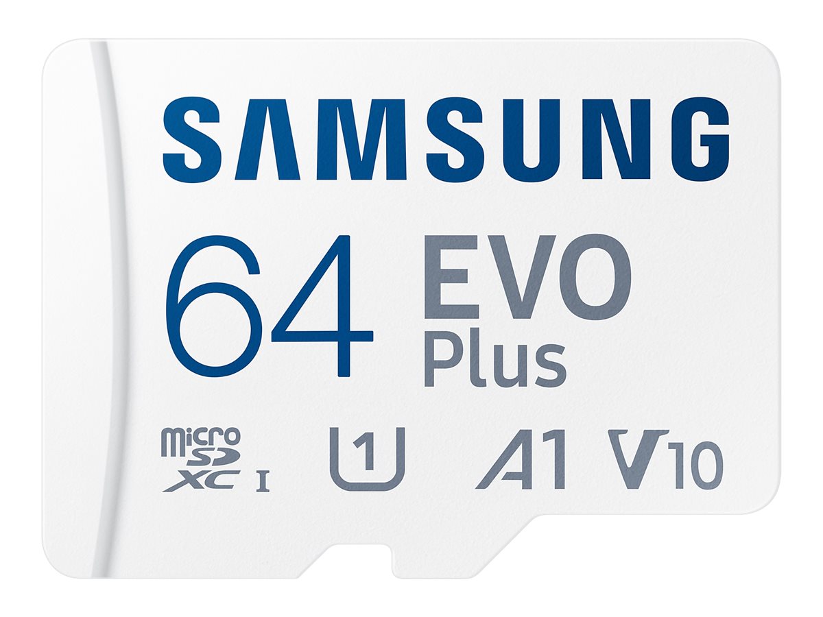 Samsung | MicroSD Card | EVO Plus | 64 GB | microSDXC Memory Card | Flash memory class U1, V10, A1