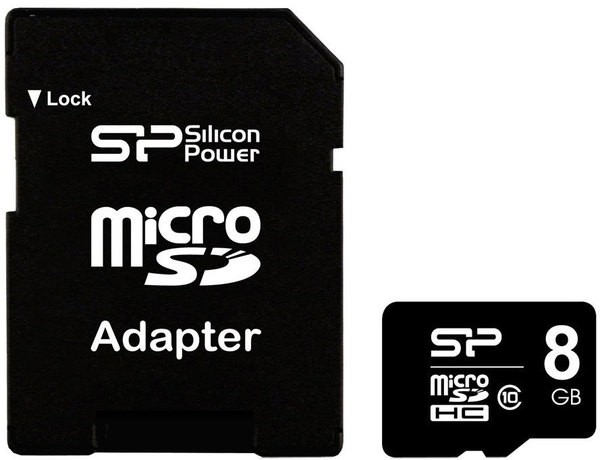 Silicon Power | 8 GB | MicroSDHC | Flash memory class 10 | SD adapter