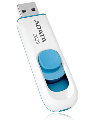 ADATA | C008 | 32 GB | USB 2.0 | White/Blue