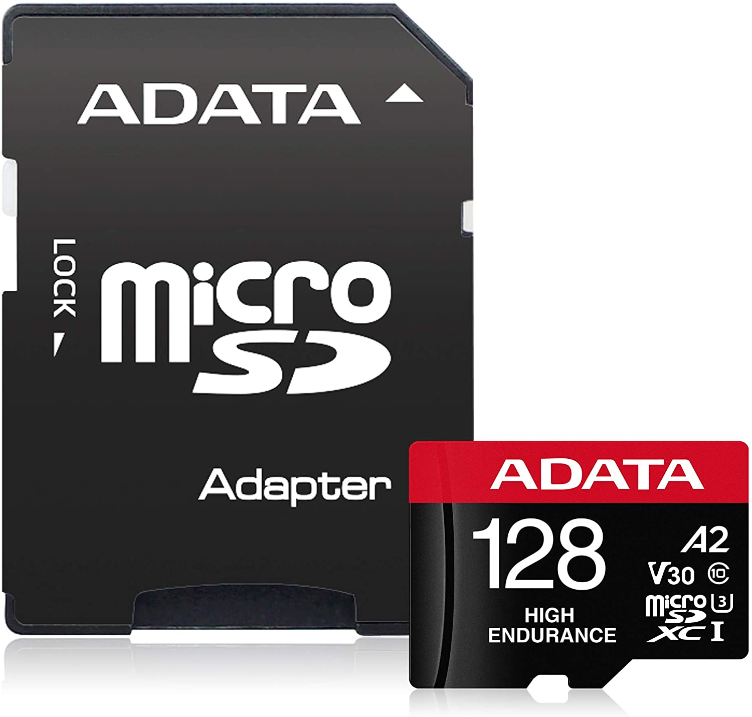 ADATA | AUSDX128GUI3V30SHA2-RA1 Memory Card | 128 GB | MicroSDXC | Flash memory class 10 | Adapter