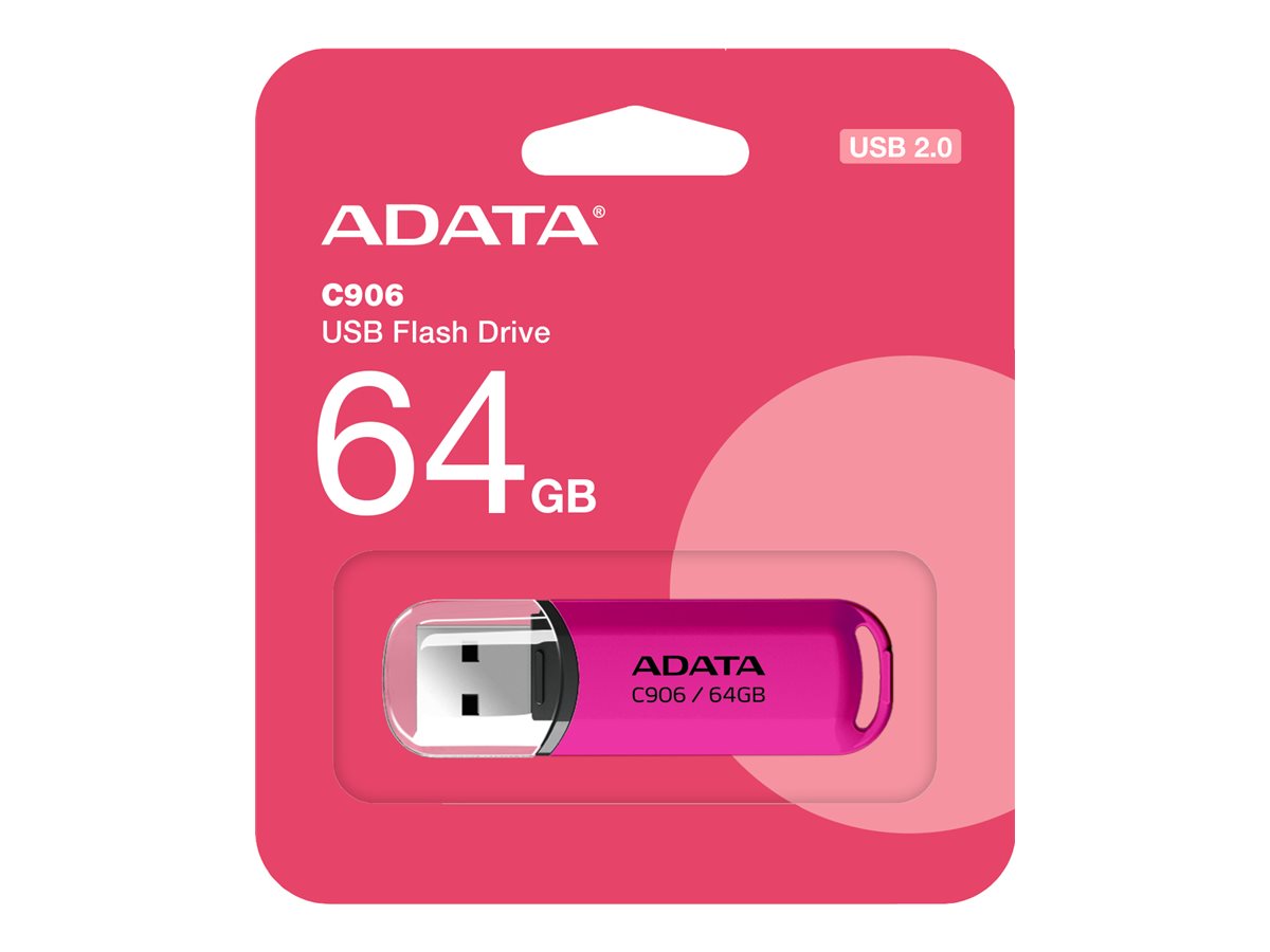 ADATA | USB Flash Drive | C906 | 64 GB | USB 2.0 | Pink