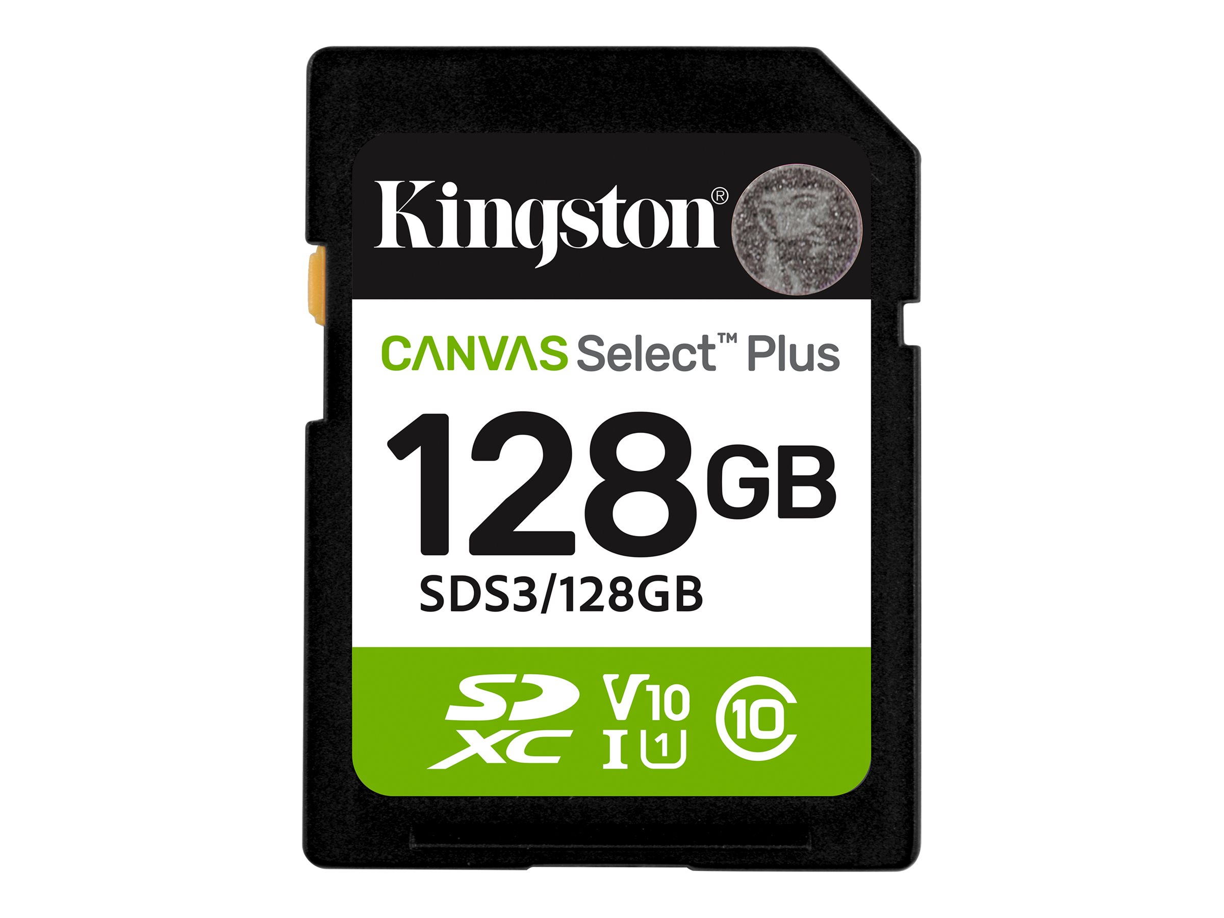 Kingston Select Plus | 128 GB | SD | Flash memory class Class 10, UHS-I, U1/U3, Video Class 10/30