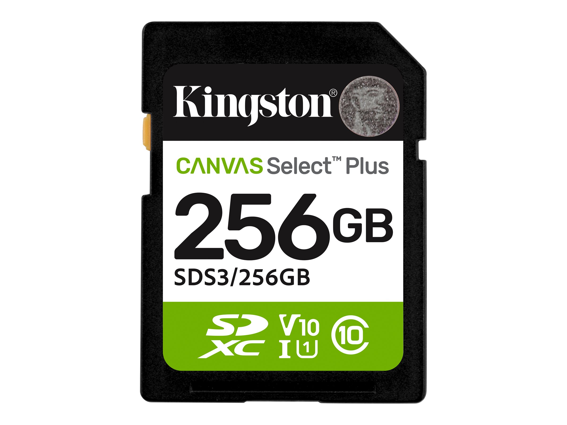 Kingston Select Plus | 256 GB | SD | Flash memory class Class 10, UHS-I, U1/U3, Video Class 10/30
