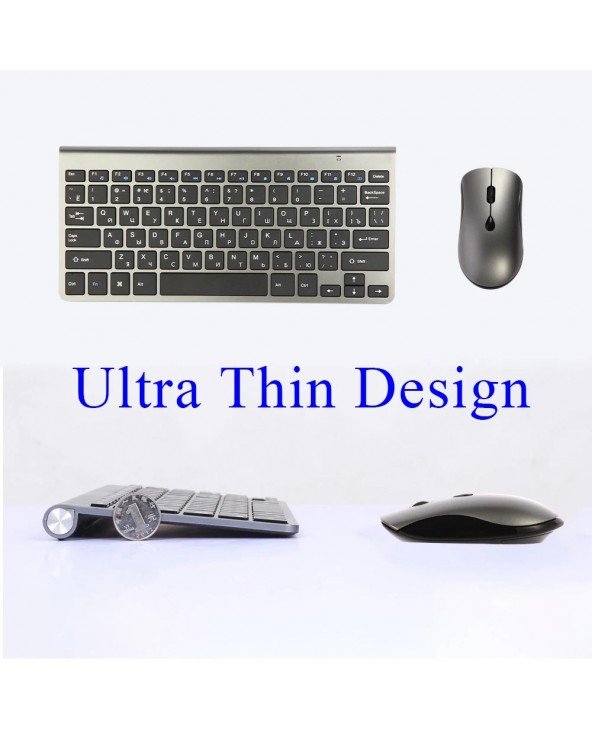 2.4G belaidė klaviatūra ir pelė, USB protable mini klaviatūros pelės rinkinys, skirtas nešiojamajam kompiuteriui