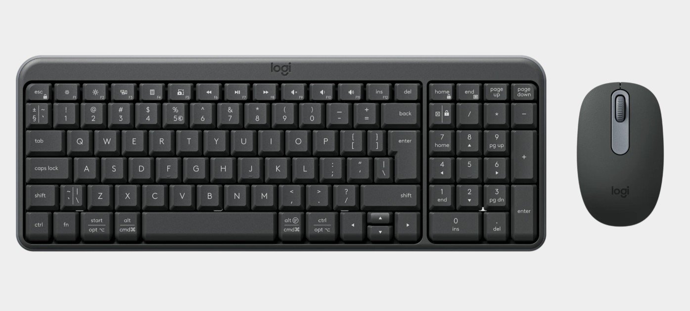 Komplektas belaidė klaviatūra su pele LOGITECH MK250, US, INT'L-2.4GHZ/BT-N/A-INTNL-973, graphite