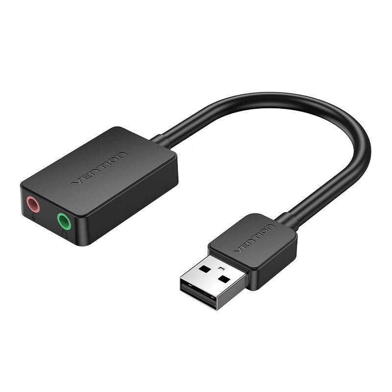 Išorinė garso plokštė USB 2.0 Vention CDYB0 2 prievadai 0,15 m