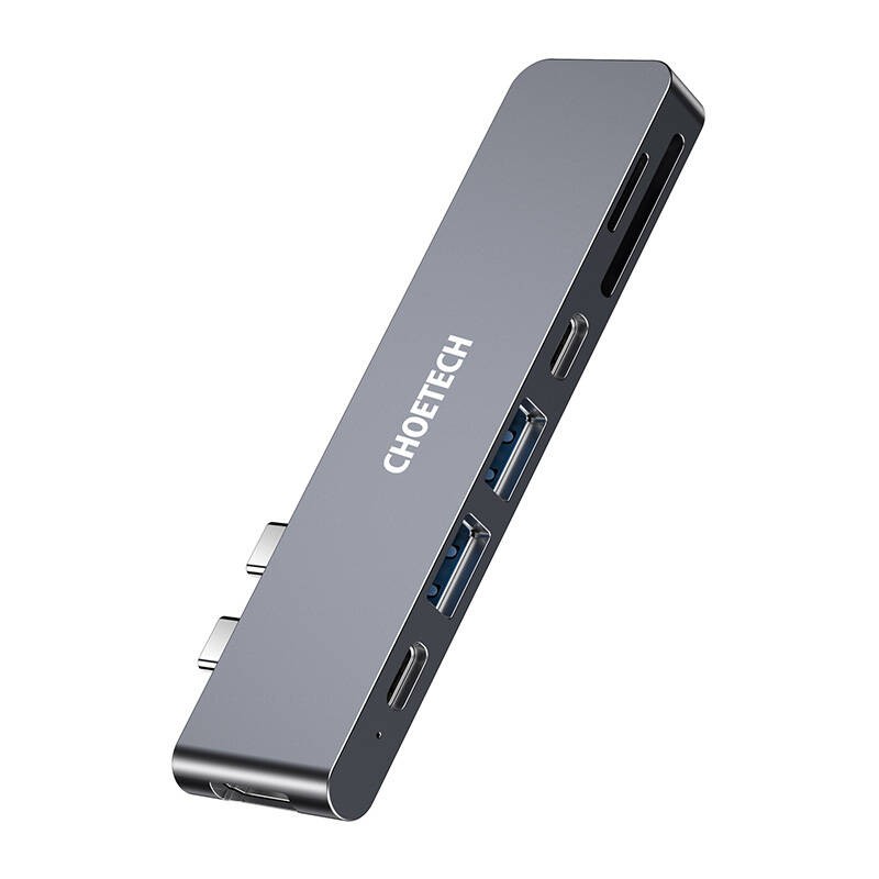 "Choetech HUB-M14" doko stotelė "Macbook Pro", 7-in-2 USB-C, "Thunderbolt 3" (sidabrinė)