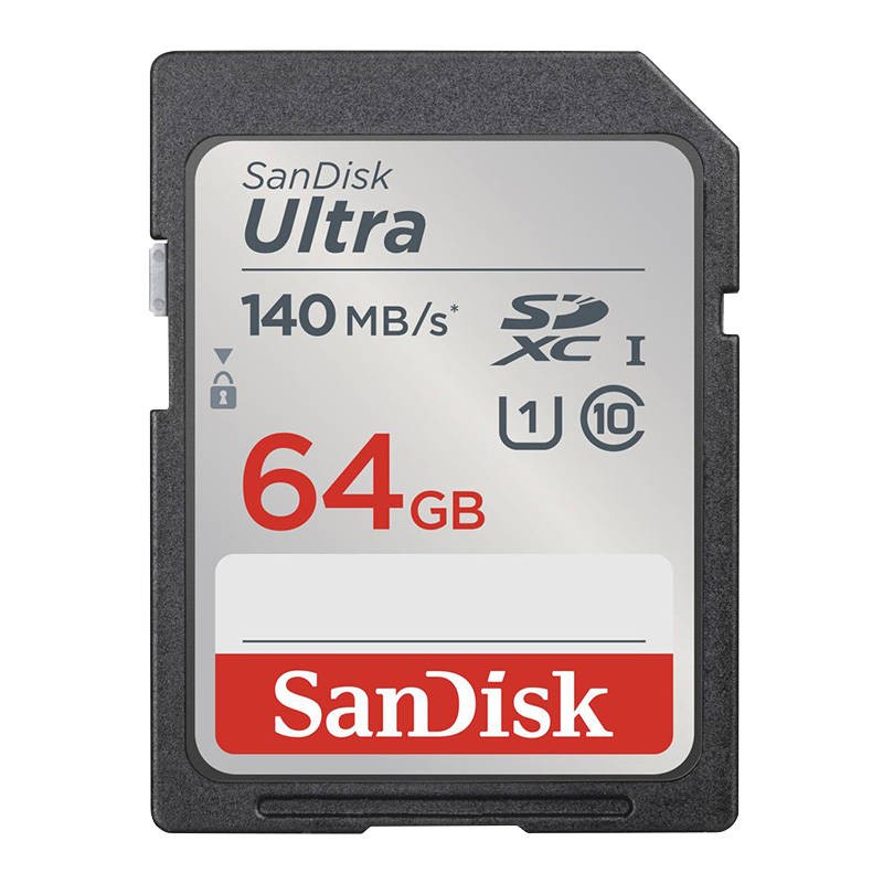 Atminties kortelė SANDISK ULTRA SDXC 64GB 140MB/s UHS-I Class 10 (SDSDUNB-064G-GN6IN)