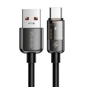 Mcdododo CA-3151 USB-C kabelis, 6A, 1,8 m (juodas)