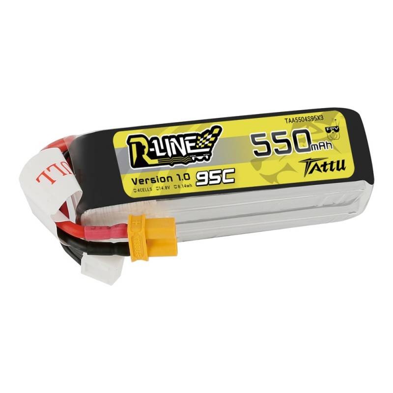 Akumuliatorius Tattu R-Line 550mAh 14,8V 95C 4S1P