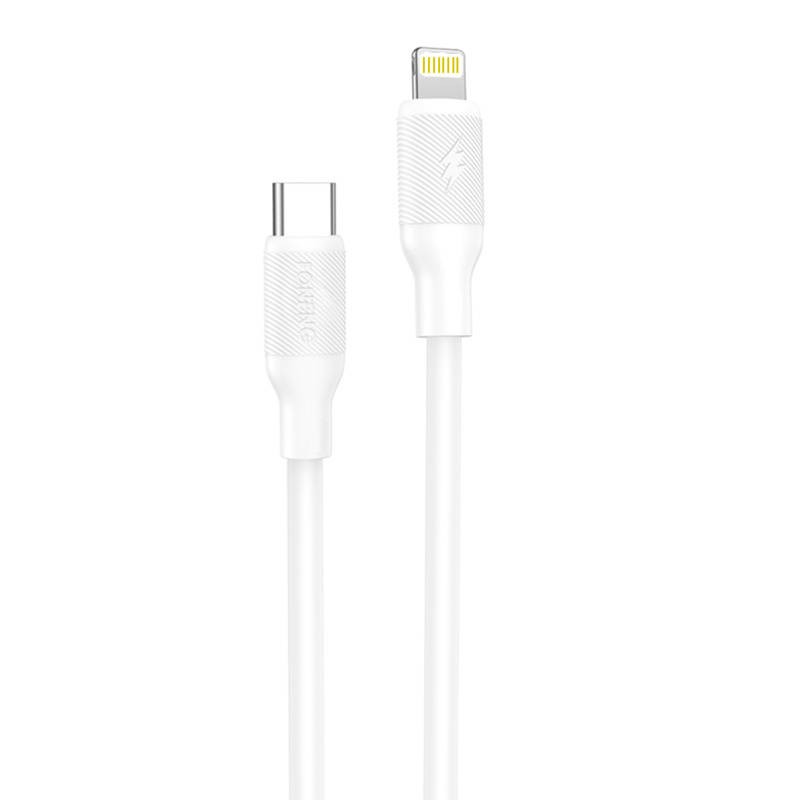 USB laidas "Lightning Foneng X80", 27 W, 1 m (baltas)