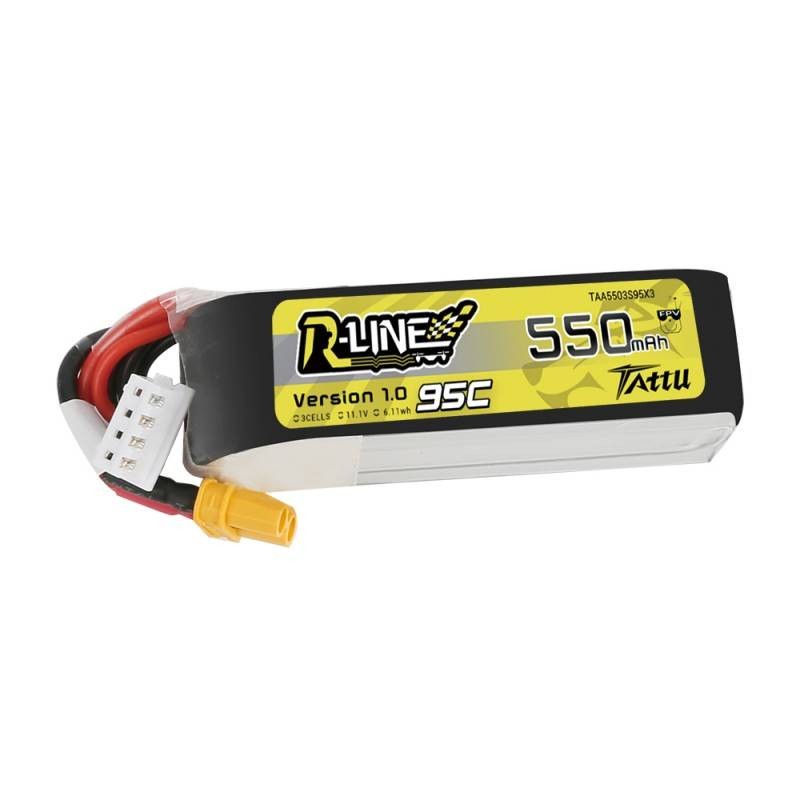 Akumuliatorius "Tattu R-Line" 550mAh 11.1V 95C 3S1P XT30