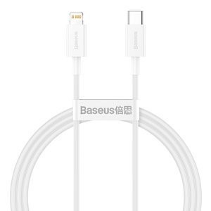 "Baseus Superior" serijos kabelis USB-C-Lightning, 20W, PD, 1 m (baltas)