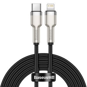USB-C laidas "Lightning Baseus Cafule", PD, 20 W, 2 m (juodas)