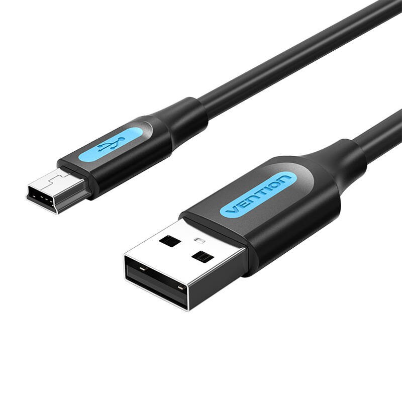 USB 2.0 A-Mini-B kabelis Vention COMBF 1 m juodas PVC