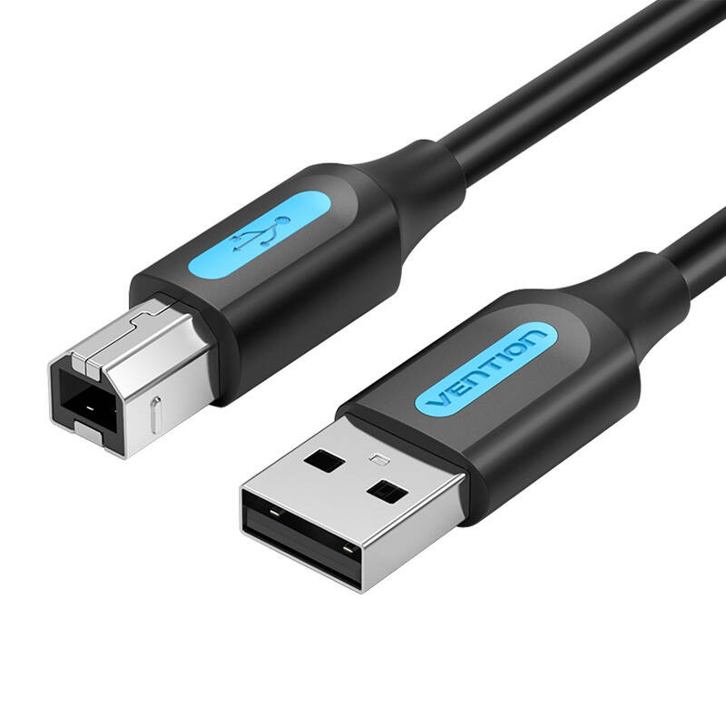 USB 2.0 A-B kabelis Vention COQBJ 8 m juodas PVC