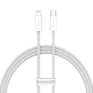 "Baseus Dynamic" USB-C laidas "Lightning", 23 W, 1 m (baltas)