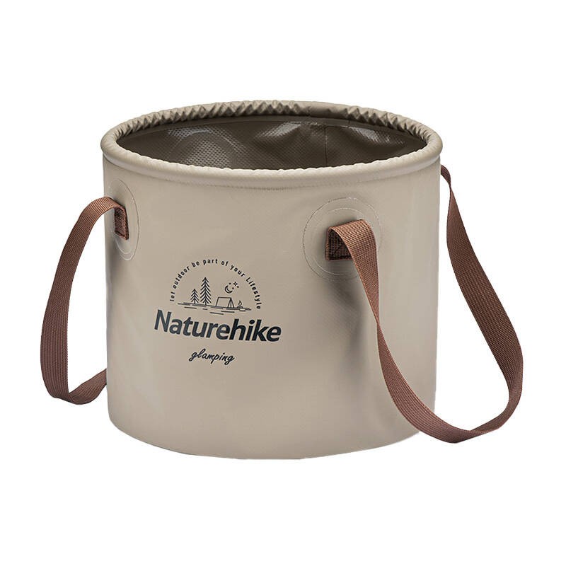 "Naturehike" 10 l apvalus sulankstomas kibiras NH20SJ040 šviesiai rudas