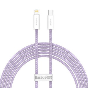 USB-C laidas "Lightning Baseus Dynamic Series", 20 W, 2 m (violetinės spalvos)