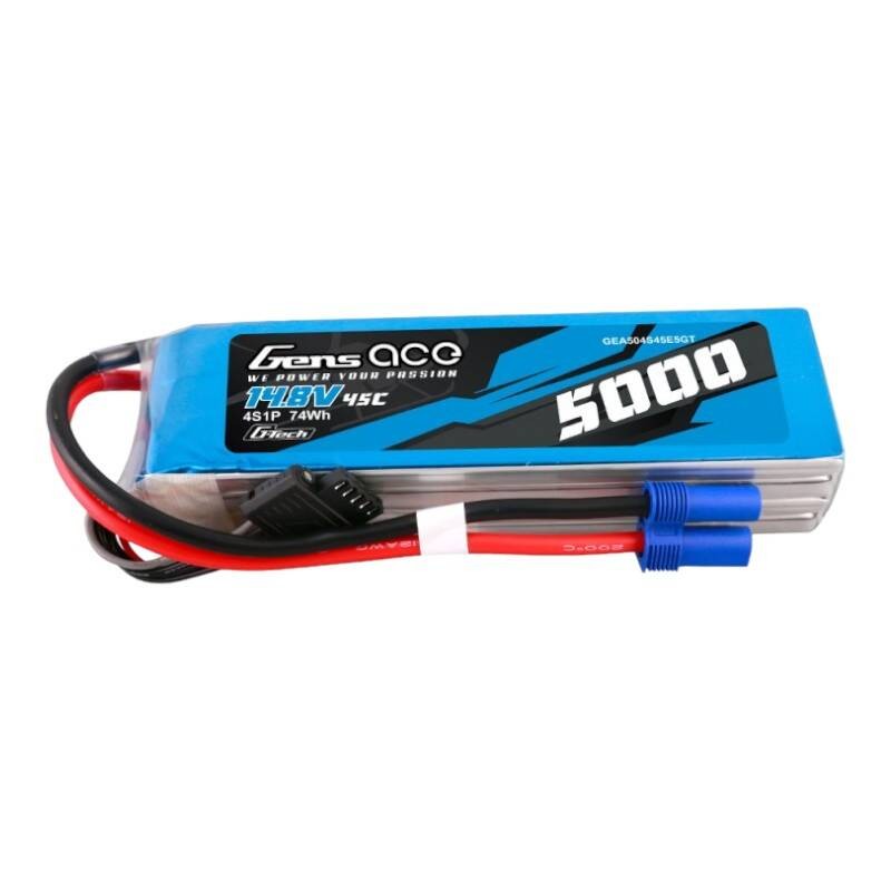 Gens ace G-Tech 5000mAh 14.8V 45C 4S1P Heli Lipo baterija su EC5 kištuku