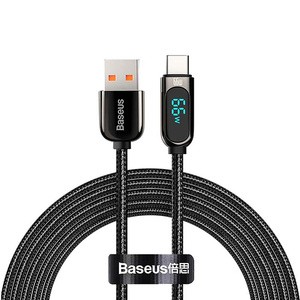 "Baseus" ekrano kabelis USB-C tipo, 66 W, 1 m (juodas)