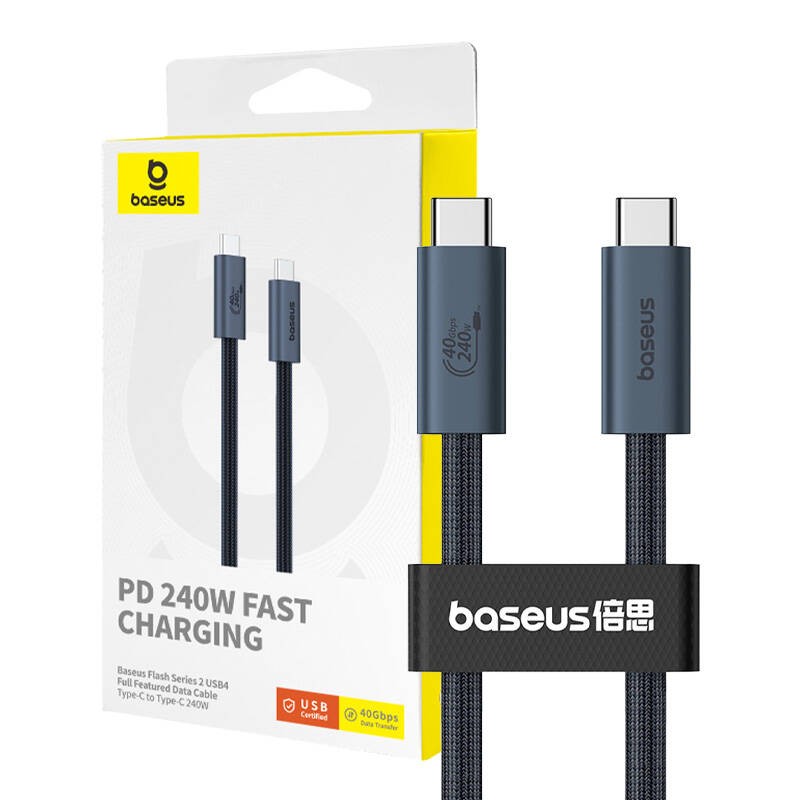 Greitasis įkrovimas USB-C "Baseus Flash" 240 W 1 m (juodas)