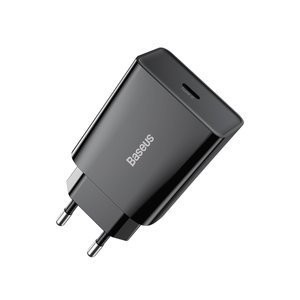 "Baseus Speed Mini" greitasis įkroviklis, USB-C, PD, 3A, 20W (juodas)