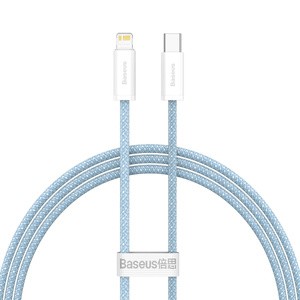 USB-C laidas "Lightning Baseus Dynamic Series", 20 W, 1 m (mėlynas)