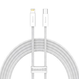 USB-C laidas "Lightning Baseus Dynamic Series", 20 W, 2 m (baltas)