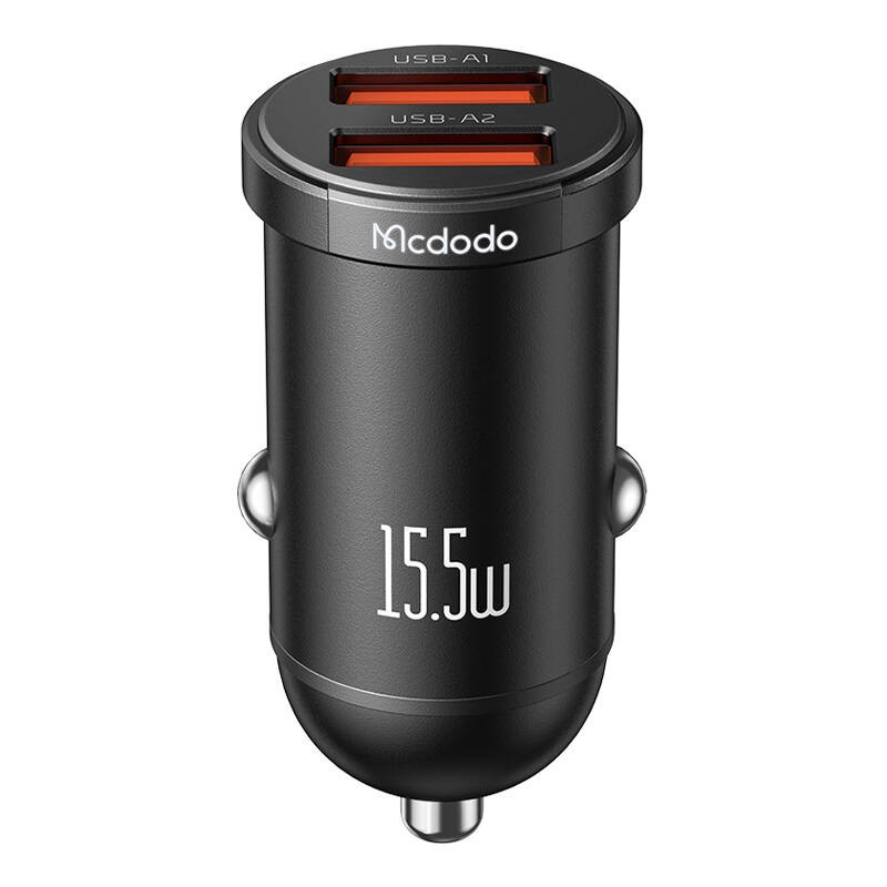 "Mcdodo CC-2950" automobilinis įkroviklis, 2x USB, 15,5 W (juodas)