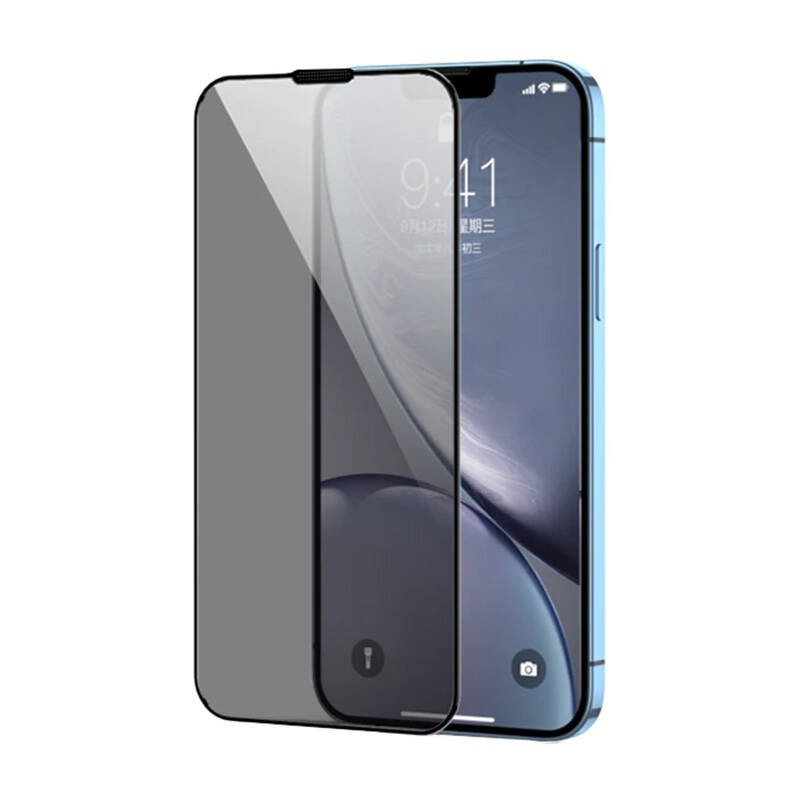 "Joyroom HQ-Z34" grūdinto stiklo "iPhone 15 Pro" su juodu rėmeliu