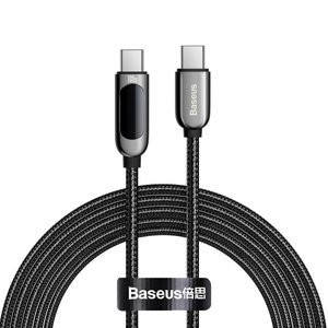 Kabelis USB-C į USB-C "Baseus Display", 100 W, 2 m (juodas)