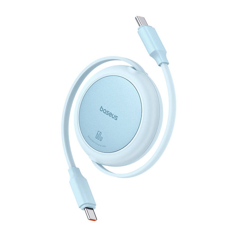 USB laidas Baseus Free2Pull Mini USB-C į USB-C 60W, 1 m (mėlynas)
