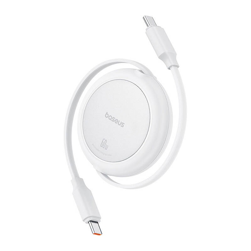 USB laidas Baseus Free2Pull Mini USB-C į USB-C, 60W, 1, (baltas)