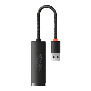 "Baseus Lite" serijos USB-RJ45 tinklo adapteris, 100Mbps (juodas)