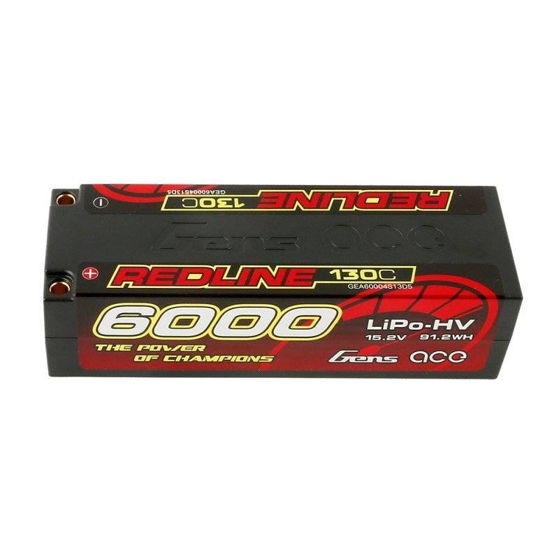 Akumuliatorius Gens Ace Redline 6000mAh 15,2V 130C 4S1P HardCase HV LiPo