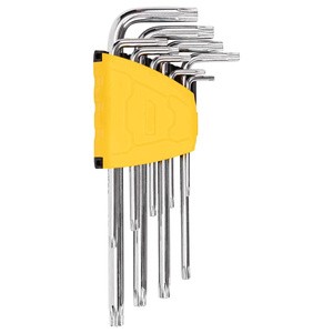 "Torx" šešiakampių raktų rinkiniai 1,5-10 mm "Deli Tools" EDL3091 (sidabrinis)