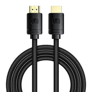 "Baseus High Definition Series" HDMI 2.1 kabelis, 8K 60Hz, 3D, HDR, 48Gbps, 3 m (juodas)