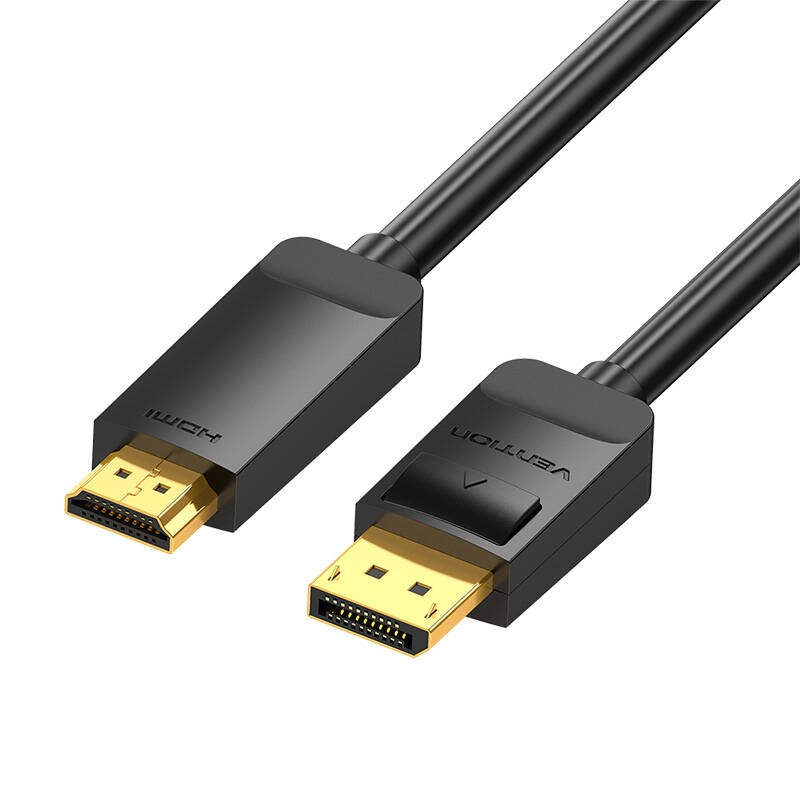 2 m ilgio "Vention HAGBH" kabelis iš 4K DisplayPort į HDMI (juodas)