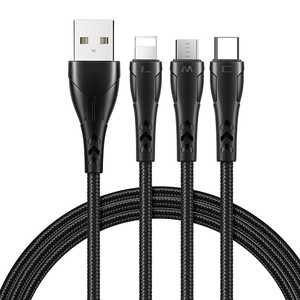 "3in1" USB ir USB-C / "Lightning" / "Micro USB" kabelis, "Mcdodo CA-6960", 1,2 m (juodas)