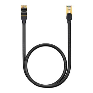 "Baseus" Ethernet RJ45, 10 Gbps, 1 m ilgio tinklo kabelis (juodas)