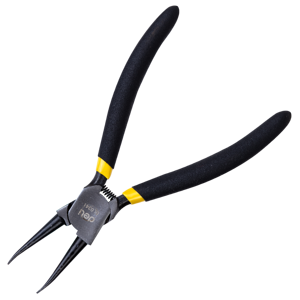 Tiesios vidinio žiedinio užspaudimo replės 7" Deli Tools EDL0341 (juodos spalvos)