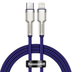 USB-C laidas "Lightning Baseus Cafule", PD, 20 W, 1 m (žalias)