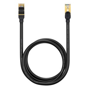 "Baseus" Ethernet RJ45, 10 Gbps, 1,5 m ilgio tinklo kabelis (juodas)